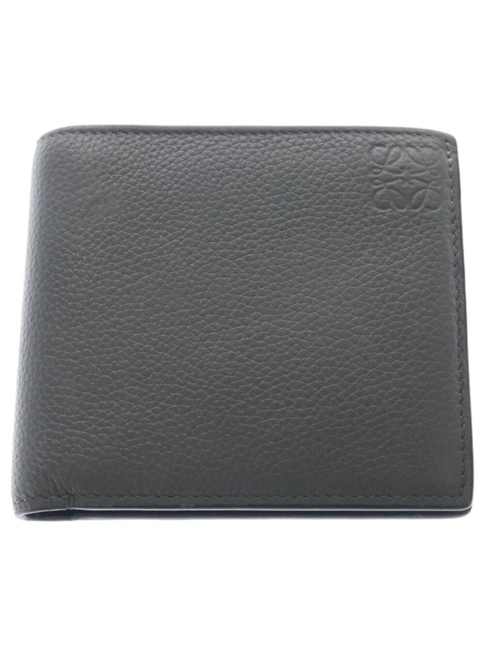 Loewe Bifold Coin Wallet Leather Anagram Gray